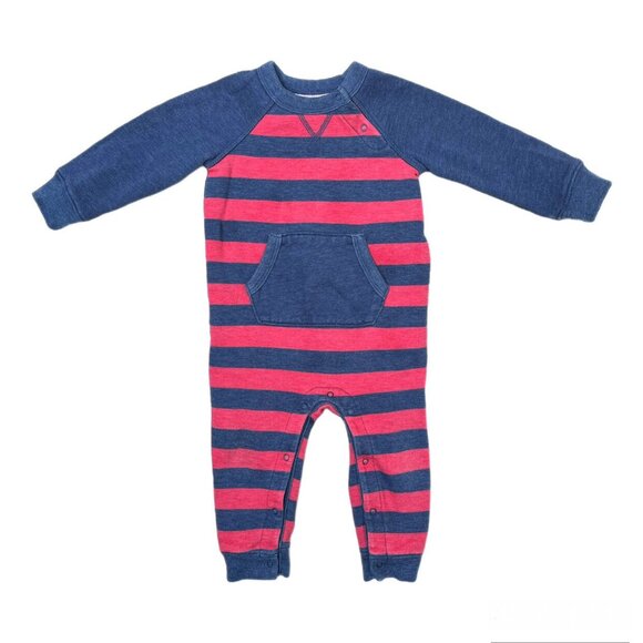 Gap Striped Pocket Romper 12-18 Months - Picture 1 of 6